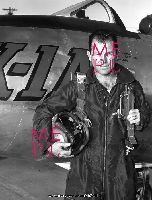 : CHUCK YEAGER, with Bell X-1A in which he ? : CHUCK YEAGER, with Bell X-1A in which he ?