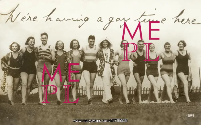  : Twelve Chums having a gay old time on the beach