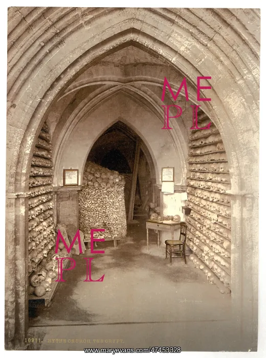 : The church crypt, Hythe, England : The church crypt, Hythe, England