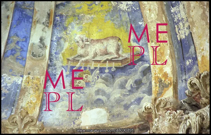 : Detail of church decoration, Belchite, Spain : Detail of church decoration, Belchite, Spain