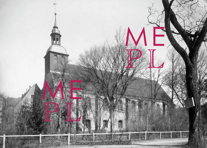 : Church in Diesdorf, around the 1930s : Church in Diesdorf, around the 1930s