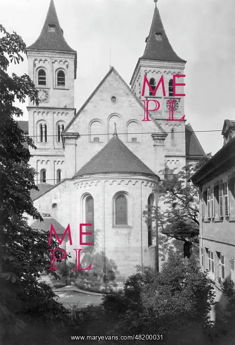 : Church in Ellwangen, 1931 : Church in Ellwangen, 1931