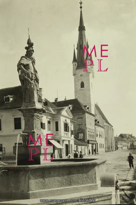 : Church and fontain in Horn : Church and fontain in Horn