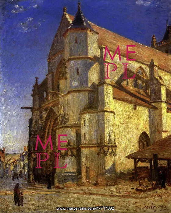  : The Church at Moret, by Alfred Sisley
