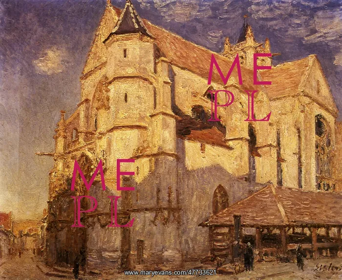  : The Church at Moret, by Alfred Sisley
