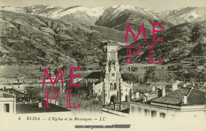 : The church and the mountains, Blida : The church and the mountains, Blida