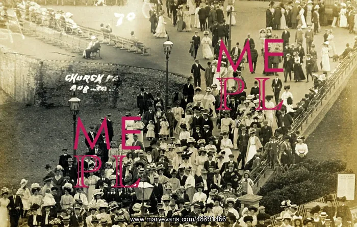 : Church Parade, Thought to be at Folkestone, Kent : Church Parade, Thought to be at Folkestone, Kent