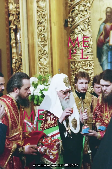 : Church service in honour of Easter at Patriarchal : Church service in honour of Easter at Patriarchal