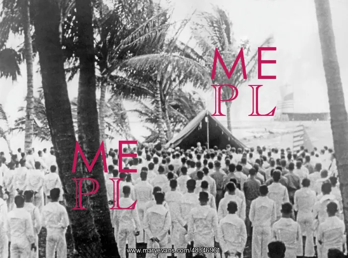 : Church service in Pearl Harbor, 1941 : Church service in Pearl Harbor, 1941
