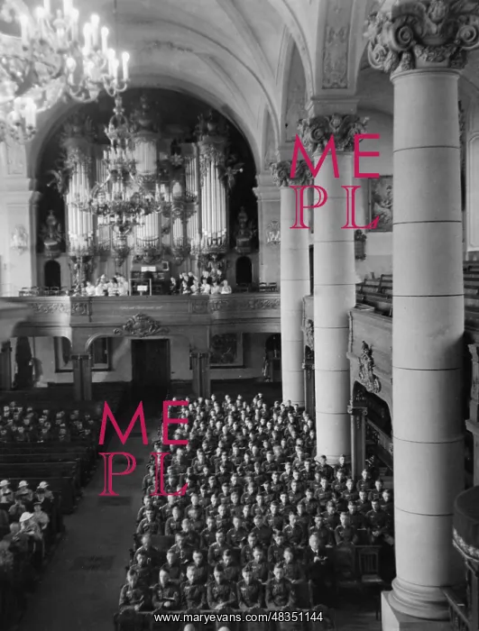 : Church service for the troops, 1935 : Church service for the troops, 1935
