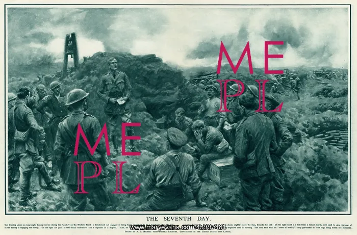 : Church Service on the Western Front, 1916 : Church Service on the Western Front, 1916