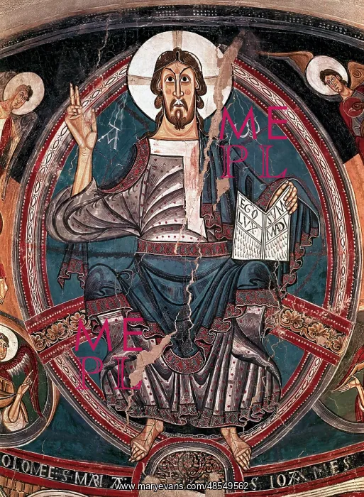 : Church of St. Clement of Tahull. Pantocrator by the Master o : Church of St. Clement of Tahull. Pantocrator by the Master o