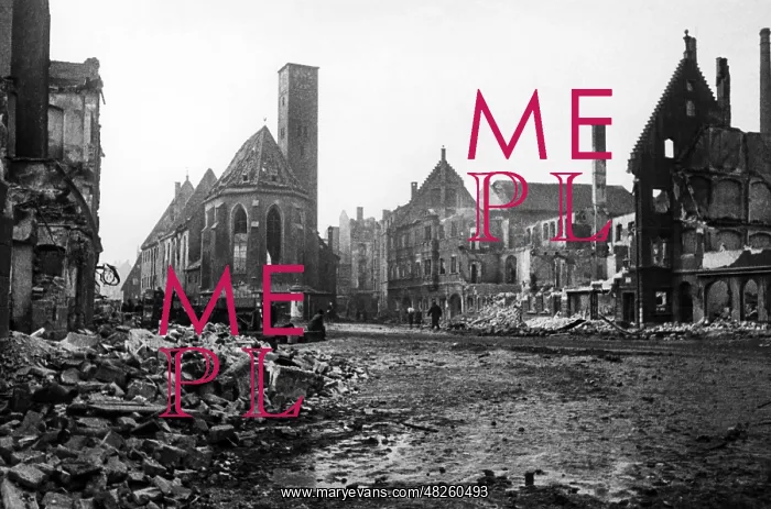 : Church of St. James in Augsburg, 1945 : Church of St. James in Augsburg, 1945