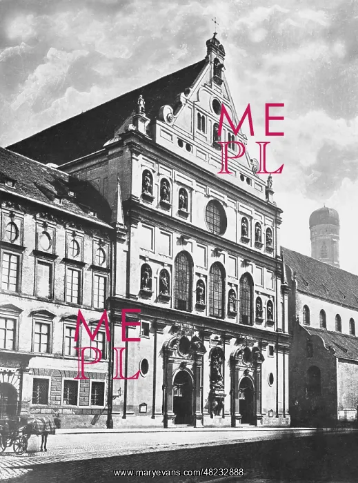 : The Church of St. Michael in Munich, 1881 : The Church of St. Michael in Munich, 1881