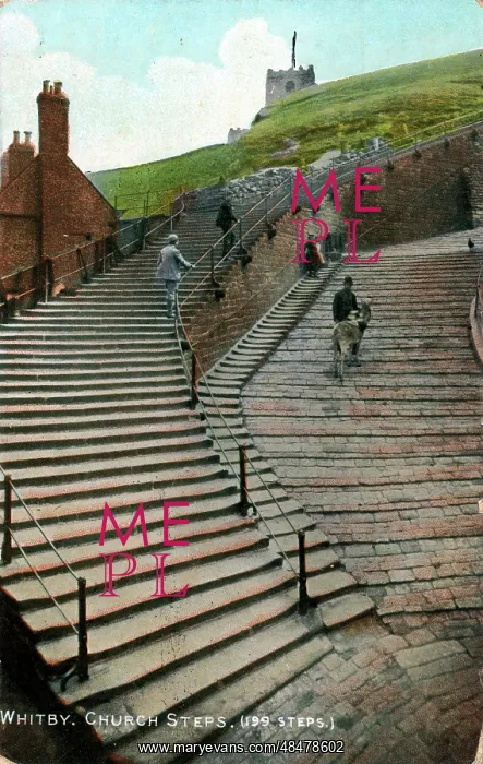 : The Church Steps, Whitby, Yorkshire : The Church Steps, Whitby, Yorkshire