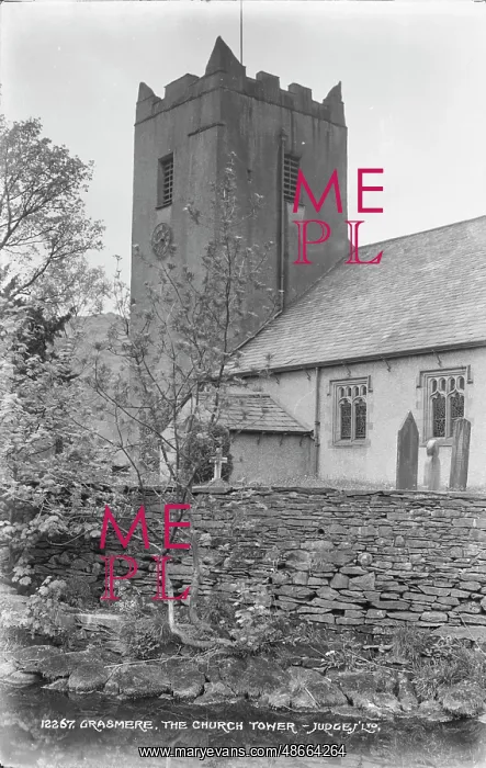 : The Church Tower in Grasmere : The Church Tower in Grasmere
