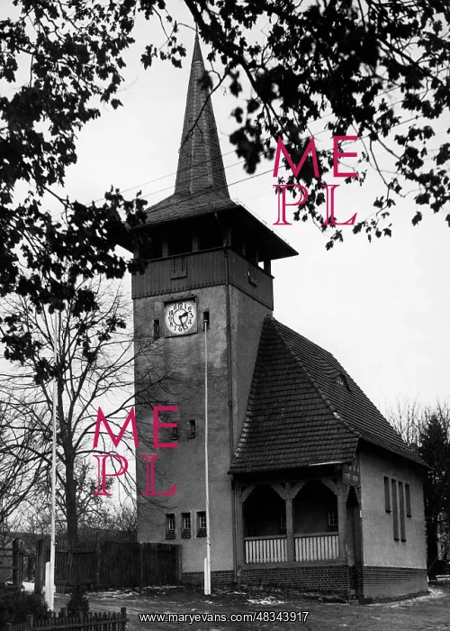 : Church in Werbellin, circa 1930s : Church in Werbellin, circa 1930s