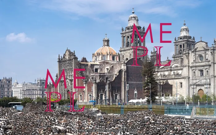 : Churches and Templo Mayor, Mexico City, Mexico : Churches and Templo Mayor, Mexico City, Mexico