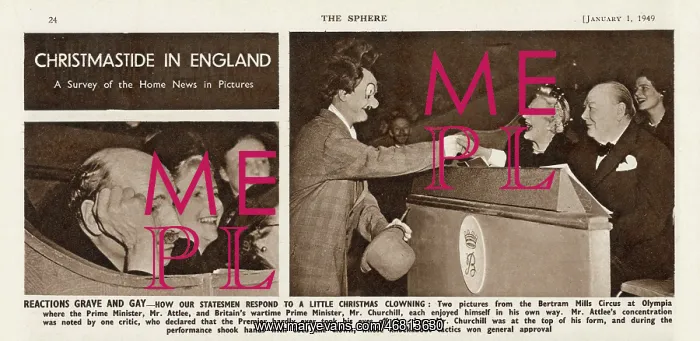 : Churchill and Attlee at Bertram Mills circus : Churchill and Attlee at Bertram Mills circus