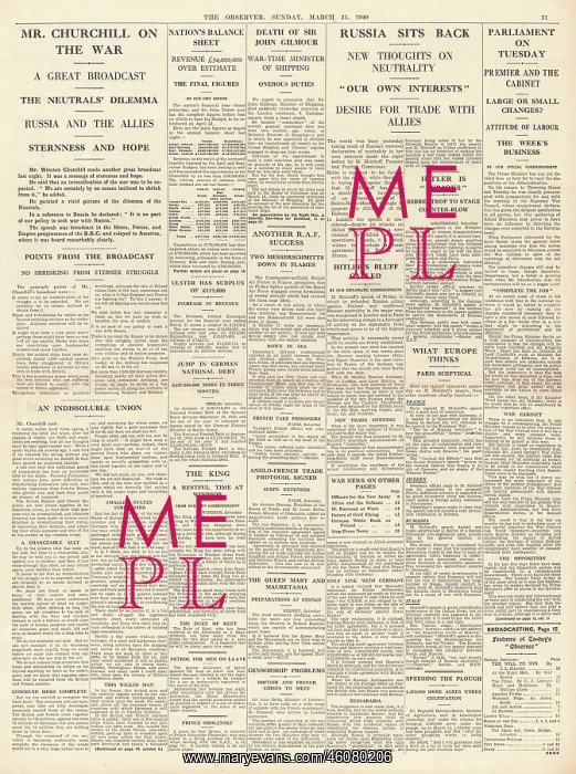 : Churchill broadcasts on war effort : Churchill broadcasts on war effort