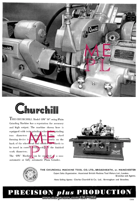 : Churchill Machine Tools. Grinders : Churchill Machine Tools. Grinders
