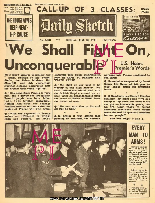 : Churchill speech, WW2 : Churchill speech, WW2