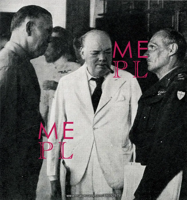 : Churchill on visit to Africa, WW2 : Churchill on visit to Africa, WW2