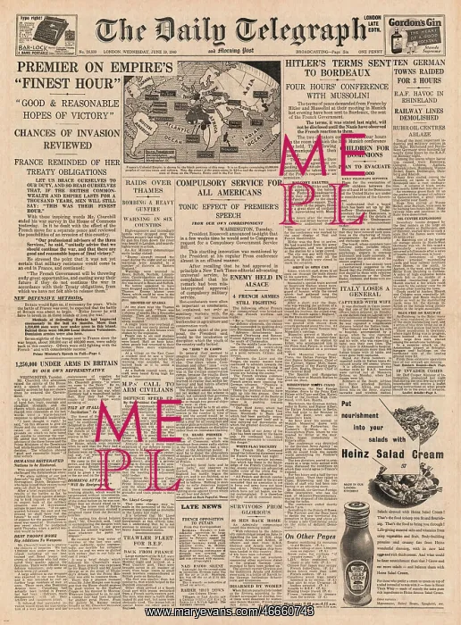 : Churchill's Finest Hour speech : Churchill's Finest Hour speech