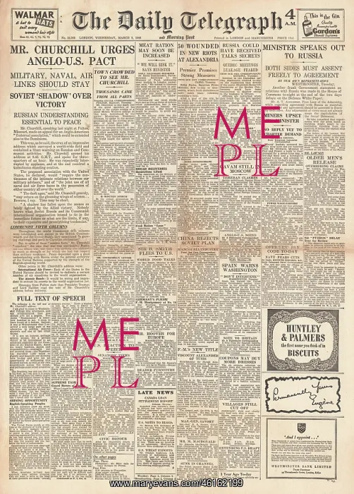 : Churchill's (Iron Curtain) Speech : Churchill's (Iron Curtain) Speech