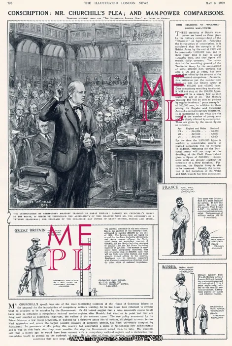 : Churchill's Plea for more man-power 1939 : Churchill's Plea for more man-power 1939