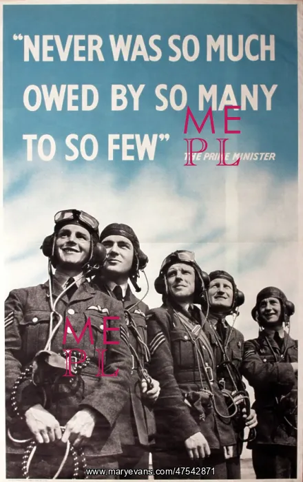 : Churchill's praise for RAF Pilots : Churchill's praise for RAF Pilots