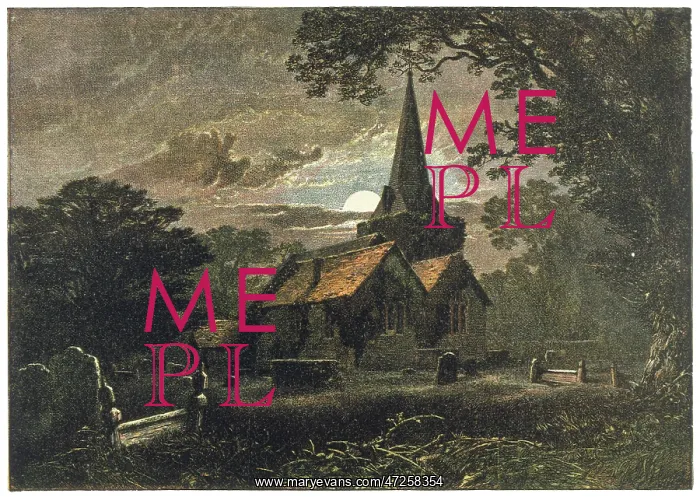 : CHURCHYARD BY MOONLIGHT : CHURCHYARD BY MOONLIGHT