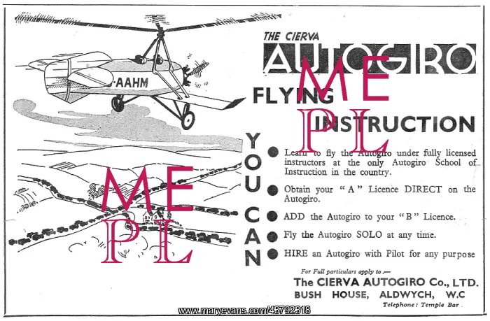  : Cierva Autogiro