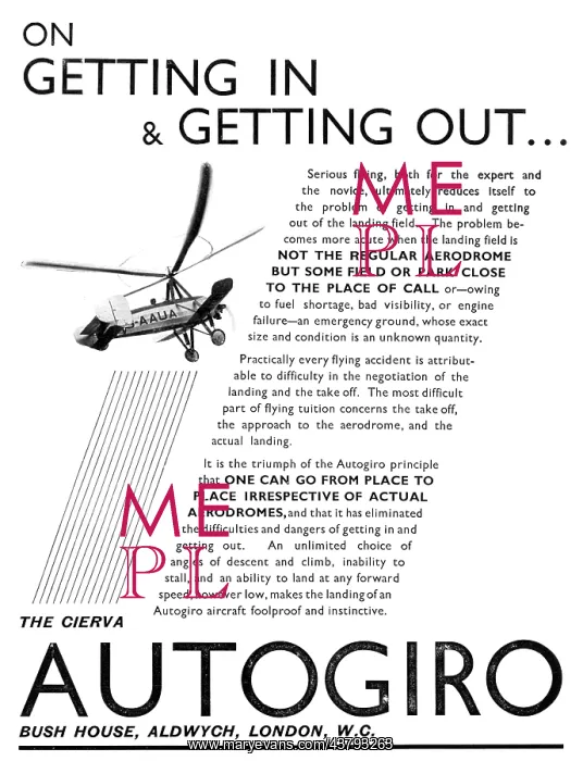  : Cierva Autogiro