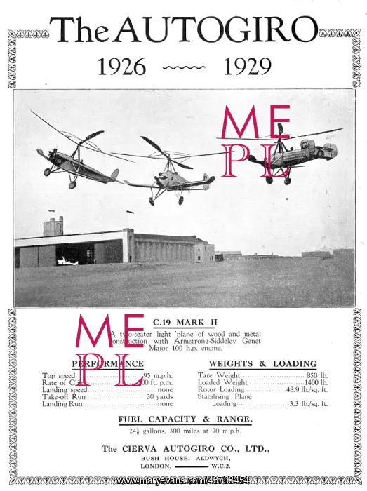 : Cierva Autogiro C.19 Mark II : Cierva Autogiro C.19 Mark II