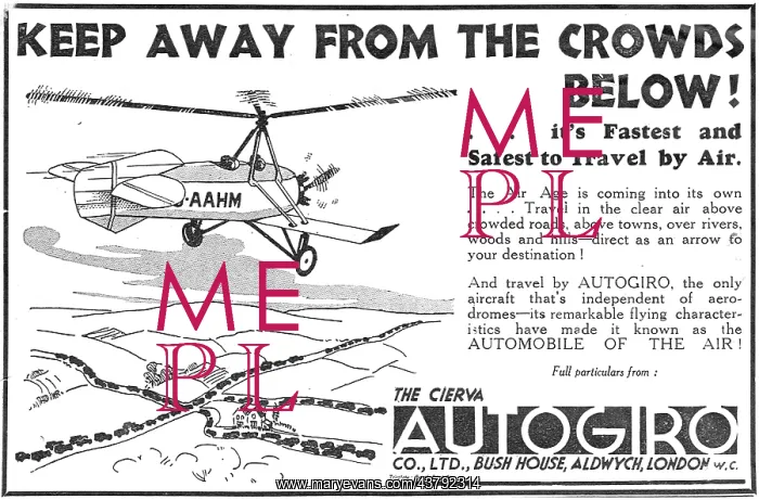 : Cierva Autogiro G-AAHM : Cierva Autogiro G-AAHM