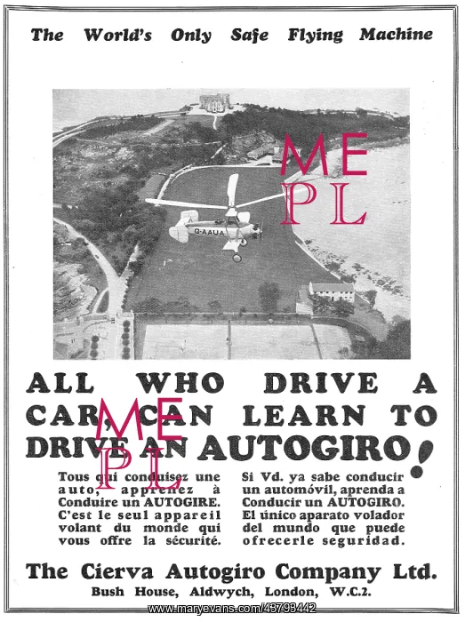 : Cierva Autogiro - G-AAUA. If You Can Drive You Can Fly One : Cierva Autogiro - G-AAUA. If You Can Drive You Can Fly One