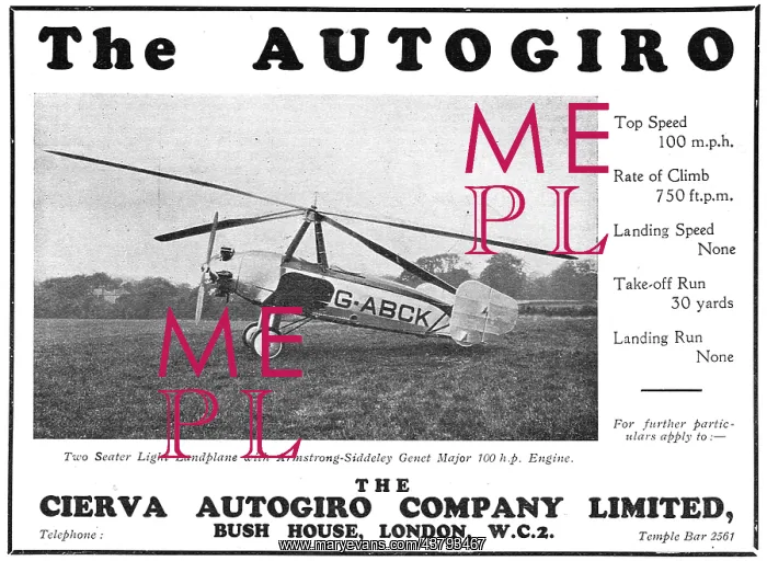 : Cierva Autogiro - Genet Major: G-ABCK : Cierva Autogiro - Genet Major: G-ABCK
