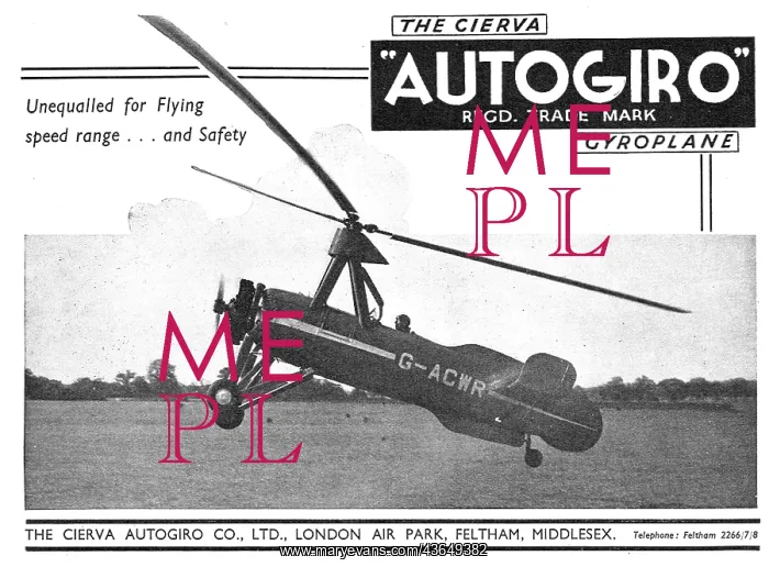 : Cierva Autogiro - Gyroplane G-ACWR : Cierva Autogiro - Gyroplane G-ACWR