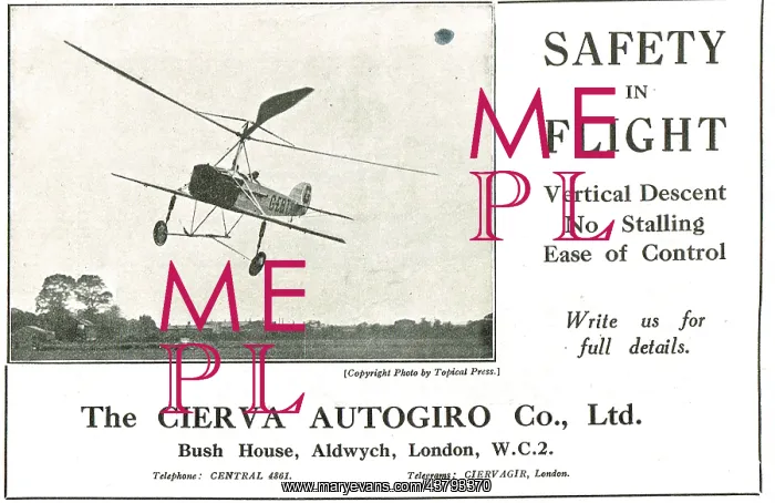 : Cierva Autogiro - Safety In Flight : Cierva Autogiro - Safety In Flight