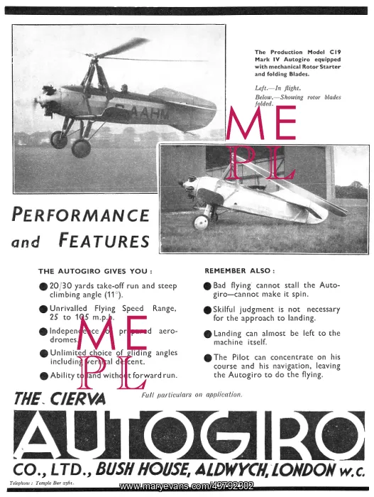  : Cierva C19 Autogiro