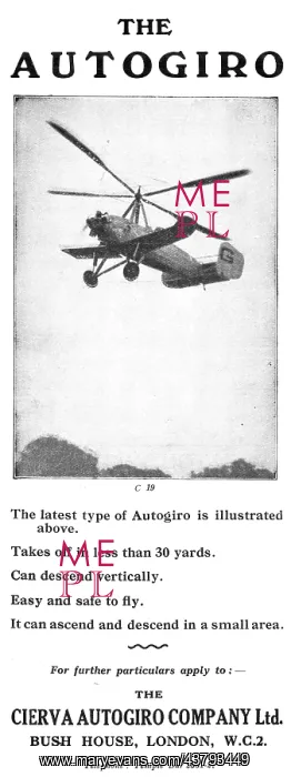  : Cierva C19 Autogiro