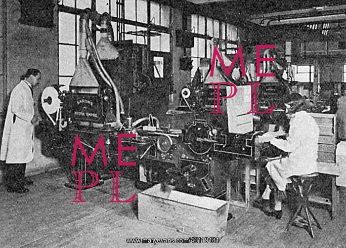 : Cigarette manufacturing machines at Arcadia Works : Cigarette manufacturing machines at Arcadia Works