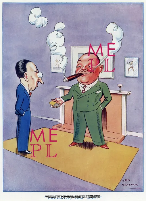 : Cigarette, Old Man? By H. M. Bateman : Cigarette, Old Man? By H. M. Bateman