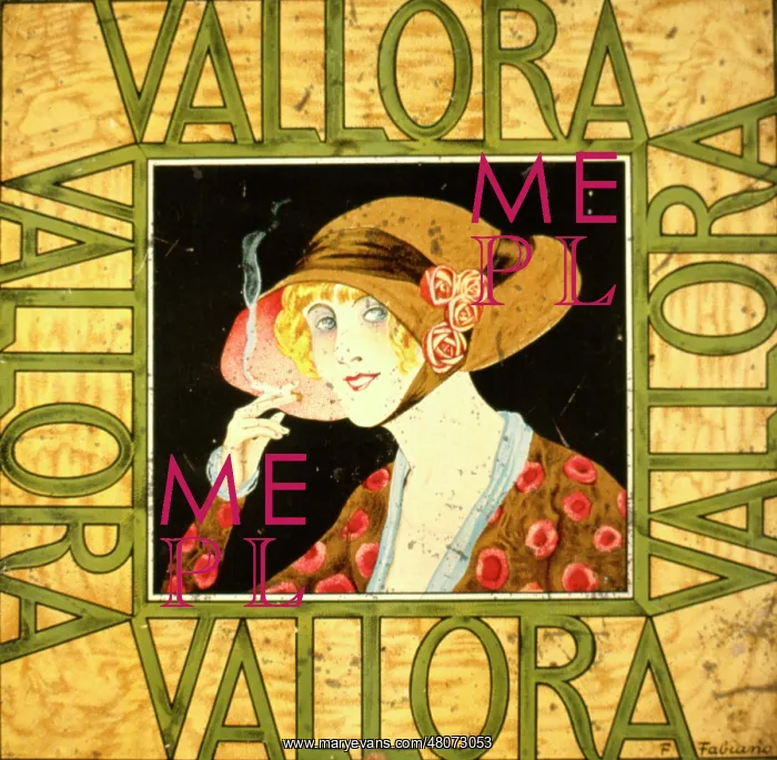 : Cigarette tin lid design, Vallora : Cigarette tin lid design, Vallora