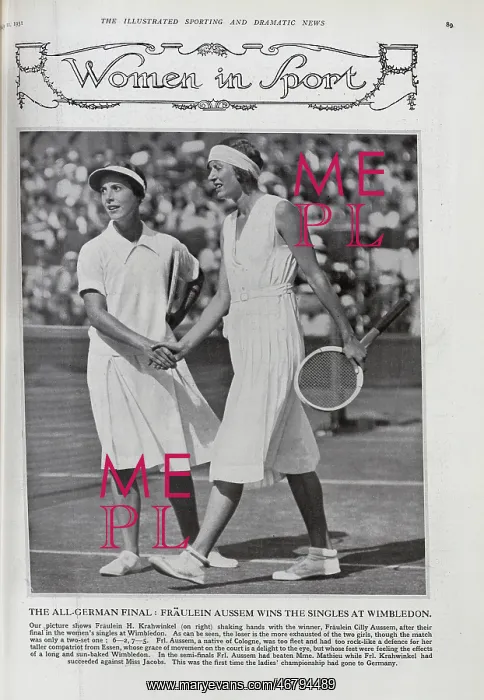 : Cilly Aussem and Hilde Krahwinkel at Wimbledon : Cilly Aussem and Hilde Krahwinkel at Wimbledon