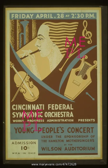 : Cincinnati Federal Symphonic Orchestra, Works Progress Admin : Cincinnati Federal Symphonic Orchestra, Works Progress Admin