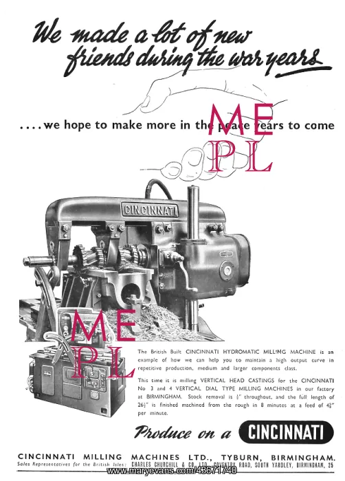 : Cincinnati Milling Machines - Hydromatic Milling Machine : Cincinnati Milling Machines - Hydromatic Milling Machine