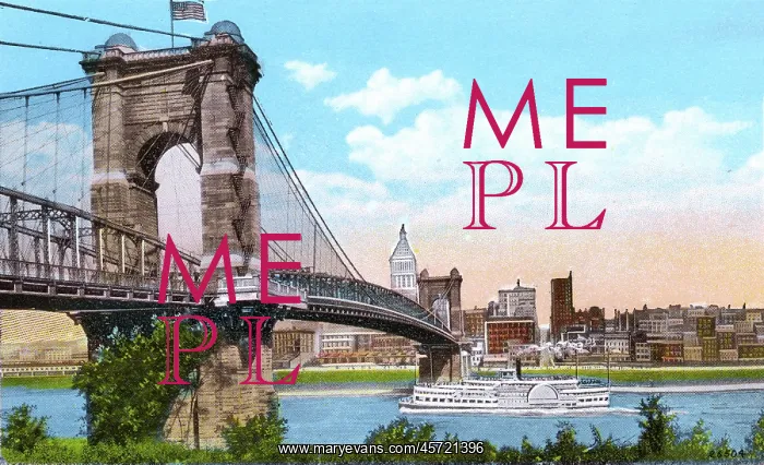 : Cincinnati, Ohio, USA - Suspension Bridge : Cincinnati, Ohio, USA - Suspension Bridge