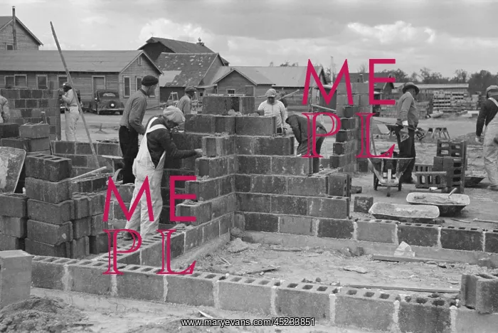 : Cinder block construction, Jersey Homesteads, ? : Cinder block construction, Jersey Homesteads, ?